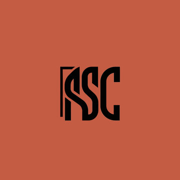 Modern Abstract Typography Featuring the Letters KSC.