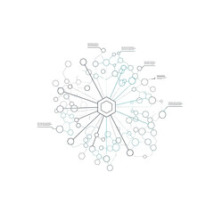 Obraz premium Network Connection Diagram Main Subject.