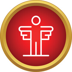 Obraz premium Abstract human figure with spread arms and wings representing freedom and spirituality