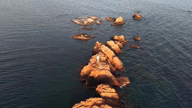 Faro de Illes Formigues en Palamos, Girona, Catalunya