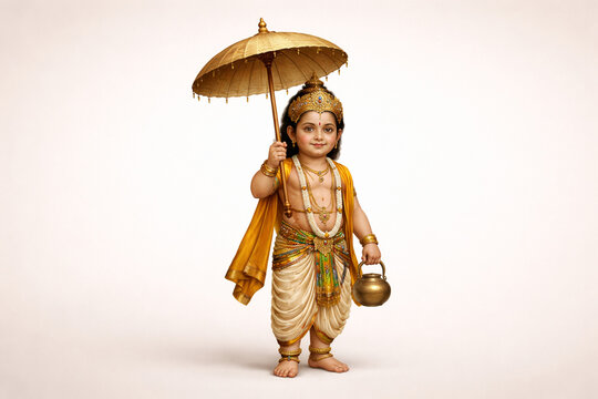 Vamana avatar dwarf brahmin with umbrella