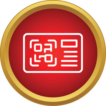 Qr code and identification card icon representing digital information and technology
