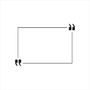  Black quotation marks frame isolated PNG, speech bubble border for quote text and message design on transparent background.eps