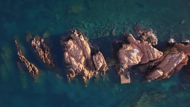 Faro de Illes Formigues en Palamos, Girona, Catalunya