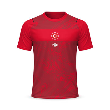 3d realistic away soccer jersey Turkey national team, shirt template for football kit 2026