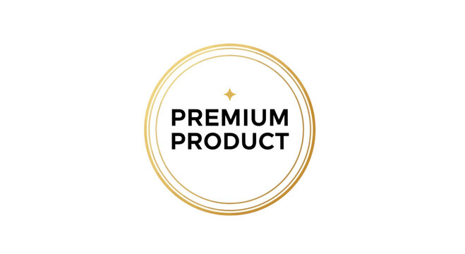 Premium product gold seal label