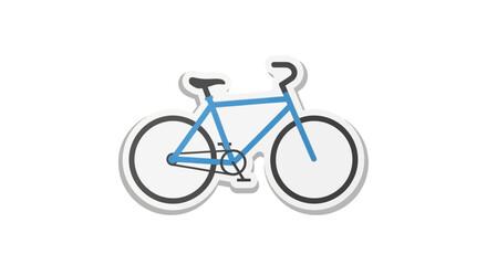 Obraz premium Blue bicycle icon with black accents