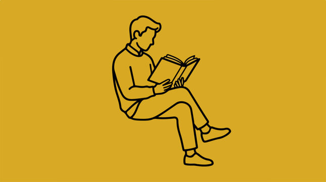 Person engrossed in reading a book, focused and relaxed.