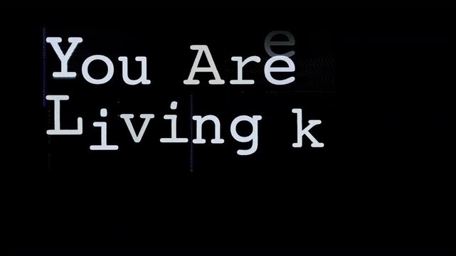 text with words you are living in a simulation