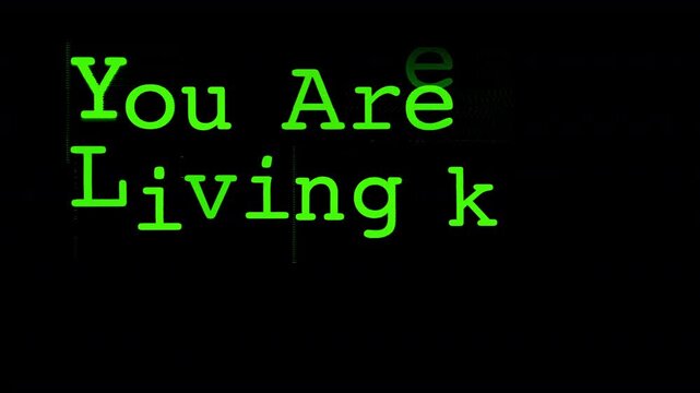 text with words you are living in a simulation