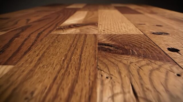Closeup of rustic reclaimed wooden floor planks