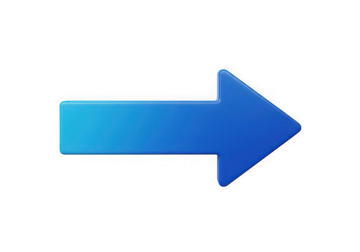 A blue arrow pointing to the right isolated on transparent background