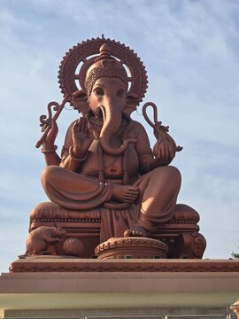 Birla Ganpati Temple with white marble architecture on hilltop in Pune, India