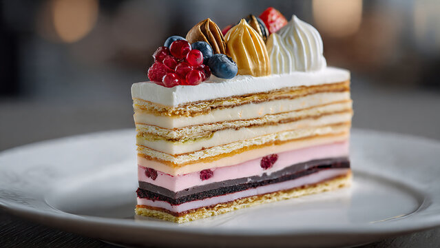 Colorful Steamed Layer Cake Kue Lapis Traditional Indonesian Sweet Dessert