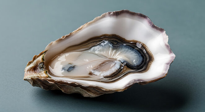 A glistening open oyster shell reveals a pearl ideal for design on transparent background