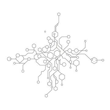 Molecular structure diagram with bonds.