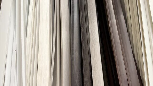 Wood planks in various shades of brown and beige