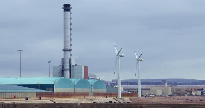Wind turbines near Shoreham power station
