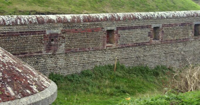 Panning Shot of the north west side of Shoreham Fort,