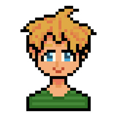 Fototapeta premium pixel art of character profile