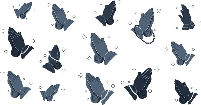 Flying birds seamless pattern in minimal flat style, abstract nature background with different bird poses, modern decorative vector illustration for wallpaper and textile design