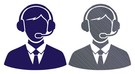 Fototapeta premium Customer service icon representing support and communication