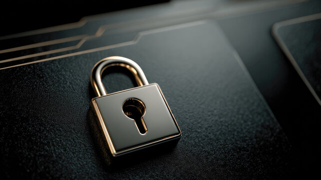 A secure file folders with a locked padlock, symbolizes data protection. It speaks to the importance of security and safeguarding private documents.