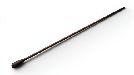 Obraz premium Isolated wooden conductors baton on white backdrop for musical concept