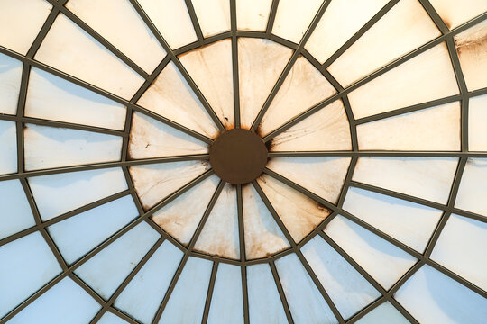 Round dome building, view from the inside.