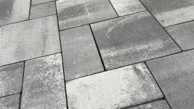 Paved pathway with large grey stone tiles