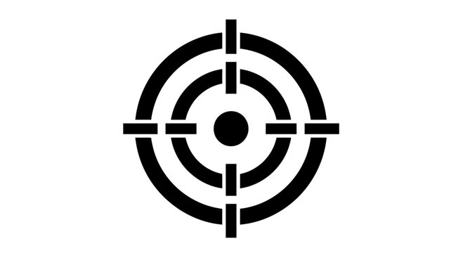 Black target symbol with concentric circles.