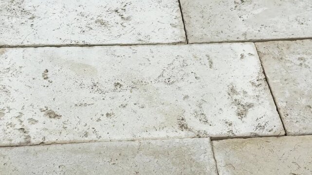 Stone pavement with rough texture