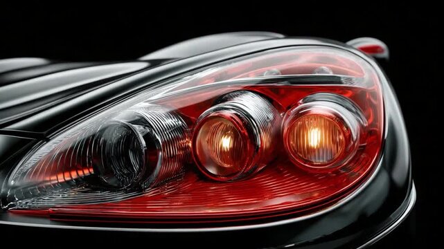Luxury Car Headlight: The sleek headlight of a high-performance car, illuminating the road ahead with style.