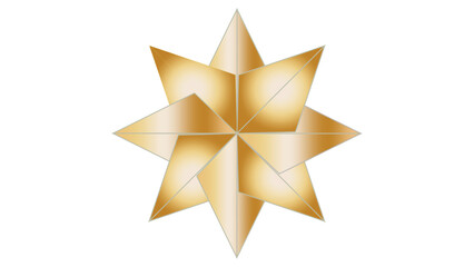Obraz premium Gold star set isolated on transparent background. Vector realistic decoration Element for Awards, medals, rating designation, status on a transparent background