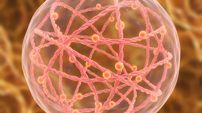 3D fibrin network inside blood cell platelet coagulation clot biology science medical research