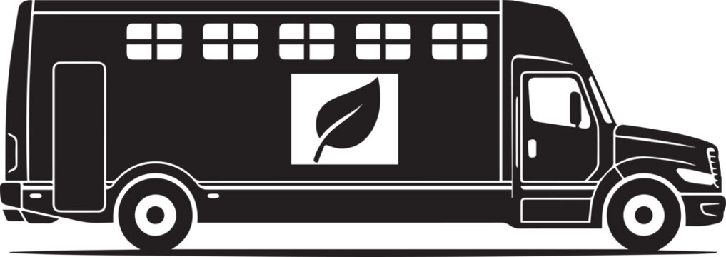 Sleeper Coach Bus Silhouette Overnight Travel Vector