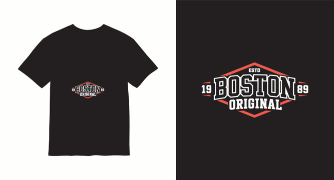 Boston original established 1989 vintage graphic design.