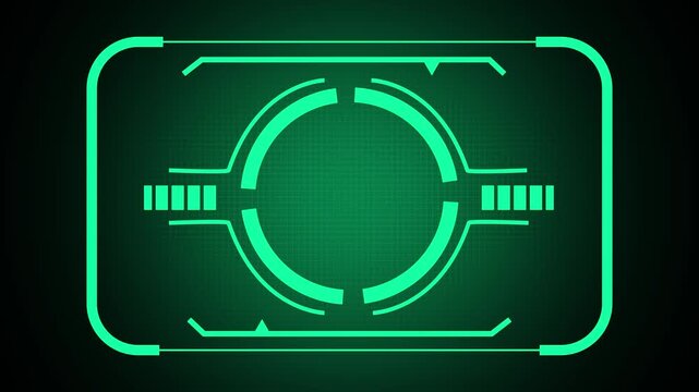 Minimalist digital camera interface frame with glowing green corners. Digital camera interface recording display. Minimalist digital camera interface frame with grid overlay.