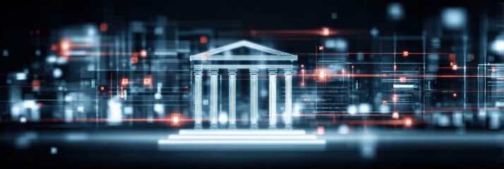 Obraz premium A digital bank account analysis requires total compliance and governance within regulation and supervision to maintain data accuracy at all times.