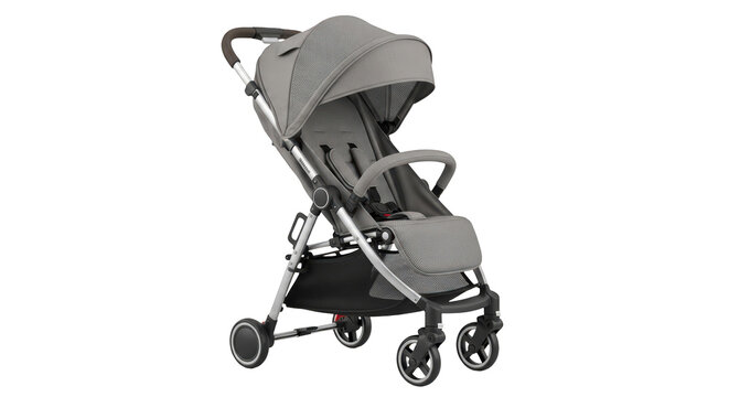 Grey baby stroller pram icon transport PNG transparent background isolated clipart