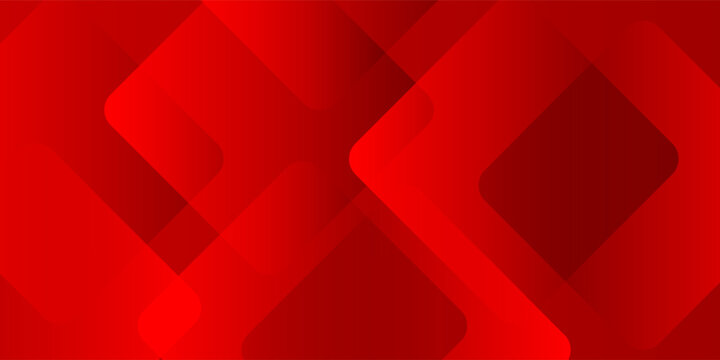 Abstract red geometric background with overlapping rounded squares and gradient shapes. Dynamic modern vector backdrop for corporate identity, tech banner, and sports promotion.