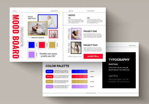 Creative Mood Board Template Layout