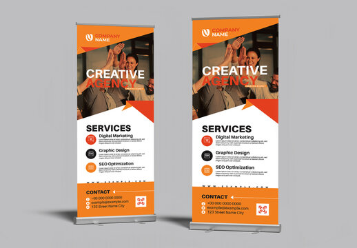 Indoor Rollup Banner Template Design