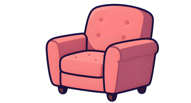 cartoon green armchair, comfy chair illustration, living room furniture icon, cozy sofa clipart, home interior seat, lounge chair graphic, modern green furniture, soft armchair design, cute furniture 