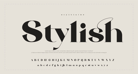modern alphabet fonts. technology typography urban font and number uppercase. vector illustration  © arim