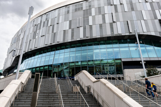 London. UK- April 17.2026. One of the stairways leading up to the Tottenham Hotspur Stadium.