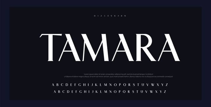Condensed Vector Fonts. Alphabet of sans serif font with modern typography. bold and tall vector font  