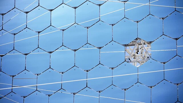 Close Up of Giant Telescope Mirrors at Roque de los Muchachos Observatory; La Palma Canary Islands Caldera de Taburiente Summit; Astronomy and Space Research Technology