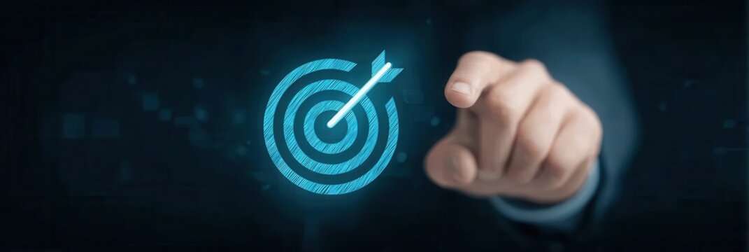 A growth strategy and a business vision combine in a success plan to reach the ultimate market target.