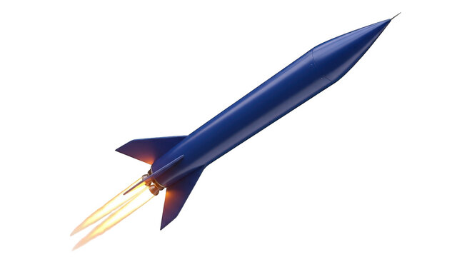 Rocket Launching into Space with Flames and Smoke - Space Exploration Technology